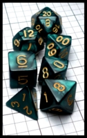 Dice : Dice - Dice Sets - Wiz Dice Teal Swirl with Gold - eBay Dec 2016